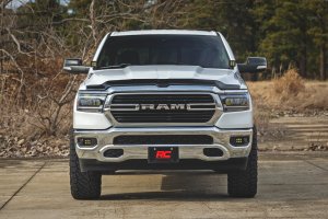 Toyota Tacoma LED Fog Light Kit - Rough Country - 3.5 Inch Round, Amber DRL - Black - 4WD - '16-'22